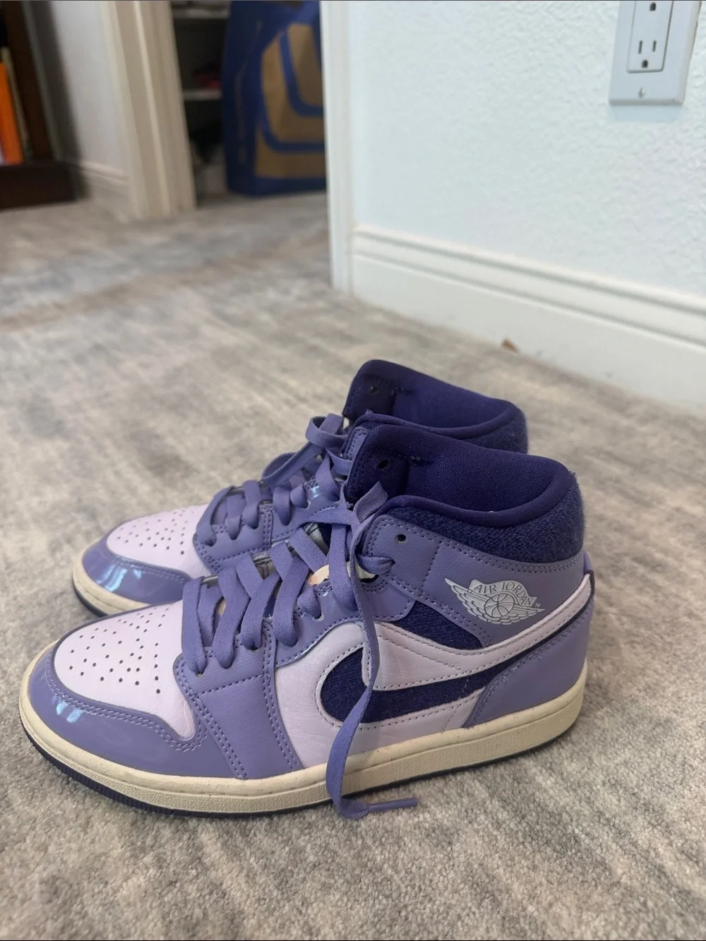 Nike Women's High-Top Sneakers in Lavender and Purple